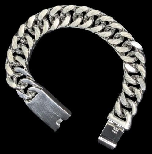 New Miami Cuban Link Chain Bracelet with Box Clasp #74 BB143W, 16mm &times; 8" Long