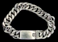 New Miami Cuban Link Chain Bracelet with Box Clasp #42 BB143W, 12mm &times; 7" Long