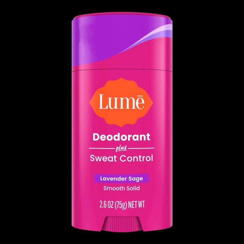 New LUME Lavender Sage | Whole Body Smooth Solid Deodorant + Sweat Control for Pits, Privates & Beyond, 75g