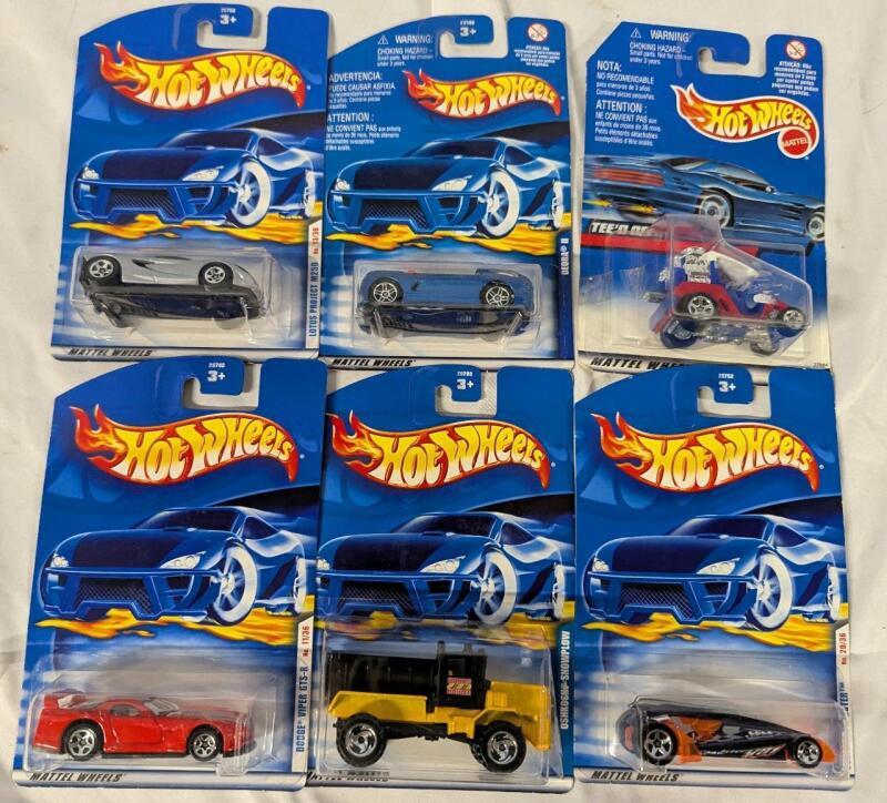 6 Vintage Sealed Hot Wheels Diecast Cars.