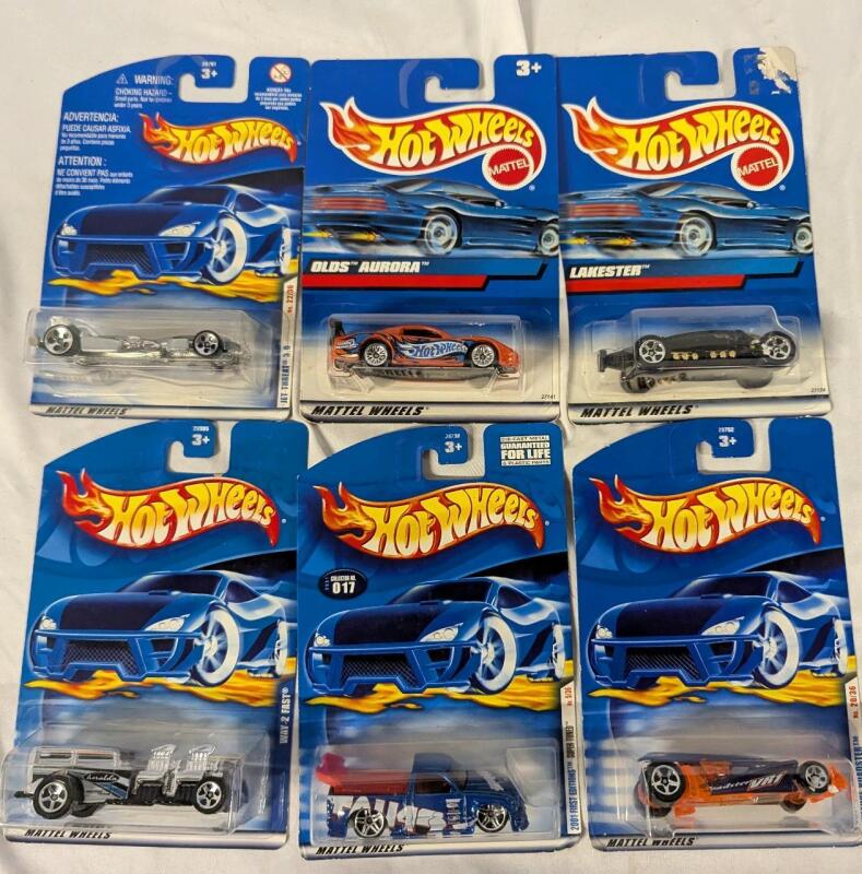 6 Vintage Sealed Hot Wheels Diecast Cars.