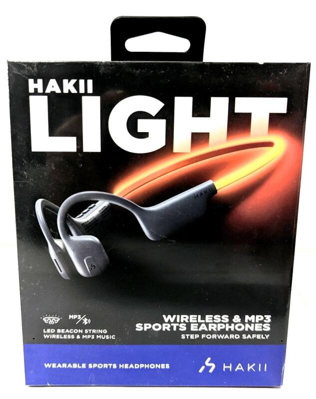 New HAKII Light : Wireless & MP3 Sports Earphones with LED Beacon String