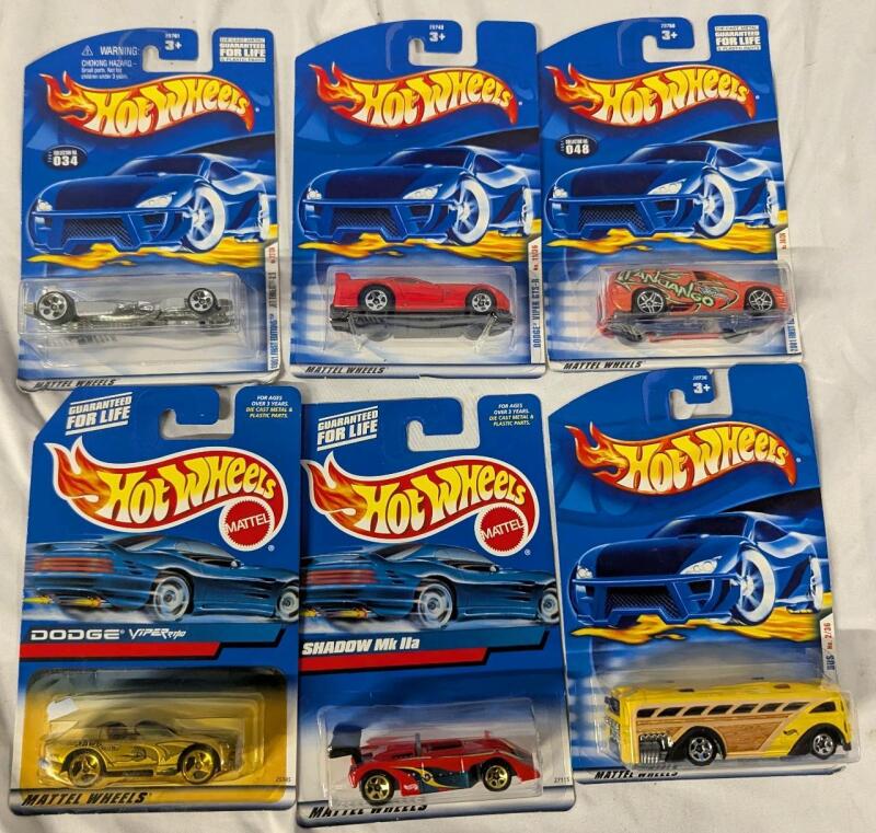 6 Vintage Hot Wheels Diecast Cars