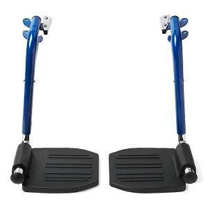New Pair of Wheelchair Footrest Assemblies - Steel Swing-Away Footrest Assembly | 13.5" Long Each