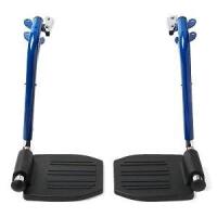 New Pair of Wheelchair Footrest Assemblies - Steel Swing-Away Footrest Assembly | 13.5" Long Each