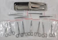 New - 13pc. Basic Minor Surgery Tools Kit w/Steel Box .