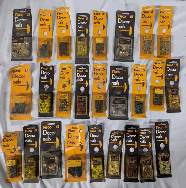 500+ New Fisco Decor Nails. Various Colours and Sizes.