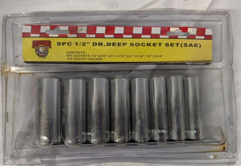 New Rafael's 9pc 1/2" DRM Deep Socket Set (SAE)