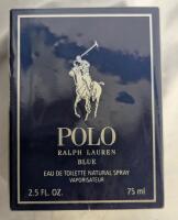 New Sealed Polo Ralph Lauren Blue Eau De Toilette Natural Spray. 75ml.
