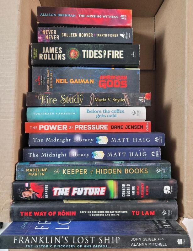 14 New Paperbacks & Hardcover Books . Sport , History , Fiction, Non-Fiction , Fantasy .