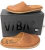 New Size 40 Unisex VIBA Finland ROMA Leather Cognac Brown Slippers | Retails for $235!! - 2