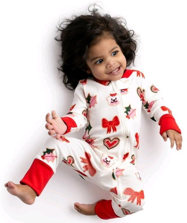 New Size 3-6 Months Baby PARIS HILTON x Monica + Andy Baby Organic Cotton Christmas One Piece Pajama Coverall