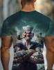 Size XXL Men's Navy Sailor<br/>Graphic T-Shirt - "I'm a Sailor, Not a Captain" Design S/S Round Neck, Casual Summer <br/>Tattoo Print, Breathable Fabric Stock photos added - 2