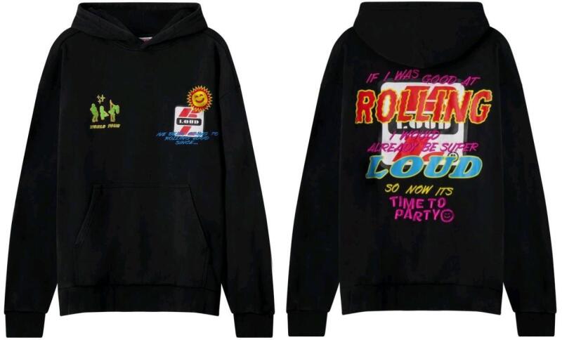 New Size Large Men's ROLLING LOUD Racing Disco Black PO Hoodie | Retails Over $160!
