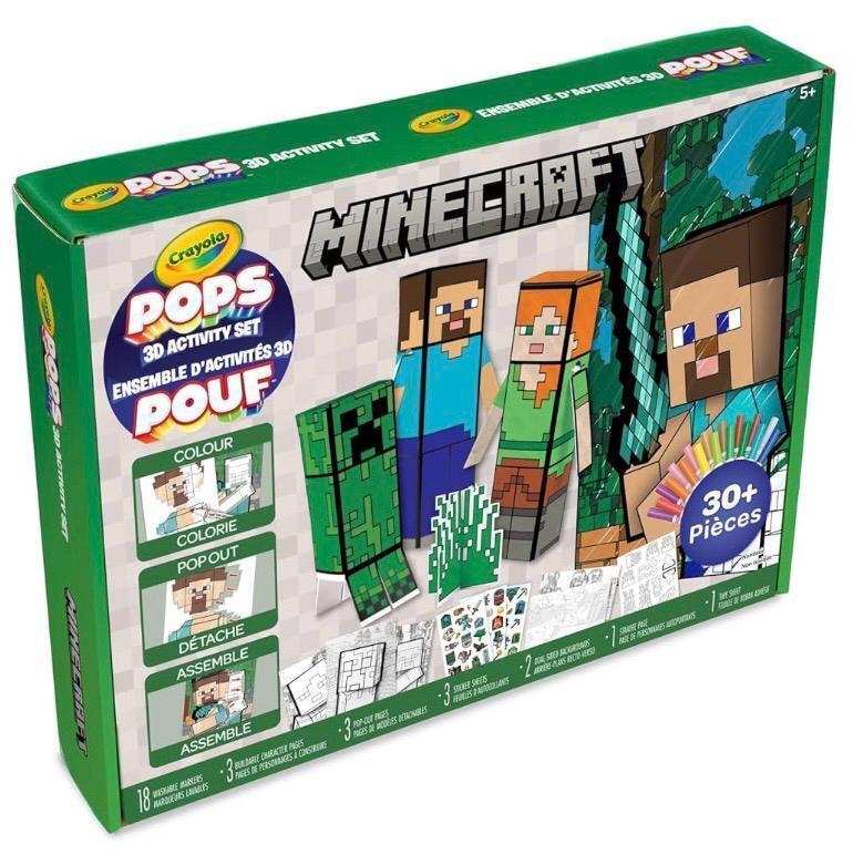 New Sealed Crayola Minecraft 3D Activity Set
