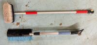 2 Large Car Brushes; Includes Washing Brush with Hose Attachment (35.5&rdquo;) and Extendable Snow Brush/Scraper with Swivel Head (28&rdquo;-40&rdquo;)