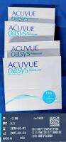 360 New ACUVUE Oasis Hydraluxe 1-Day Contact Lenses || D -3.00, DIA 14.3, BC 8.5 || 4 Sealed Packs, 90 Lenses Each | EXP 2030 | Over $400 Retail Value!!