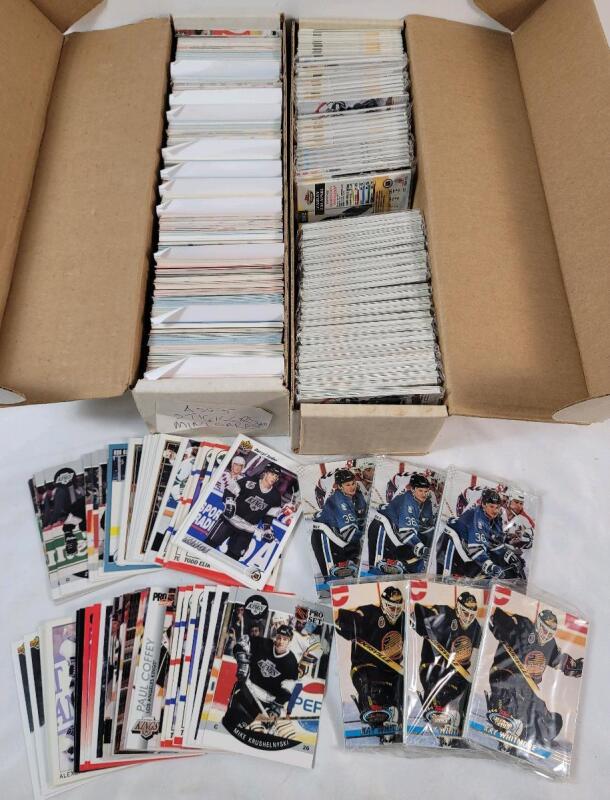 1990 - 1992 NHL Hockey OPC , Pro Set , Score Trading Card Singles (500+ cards) & 1993-94 Topps S.C. Trading Card Promotion Packs , 60+