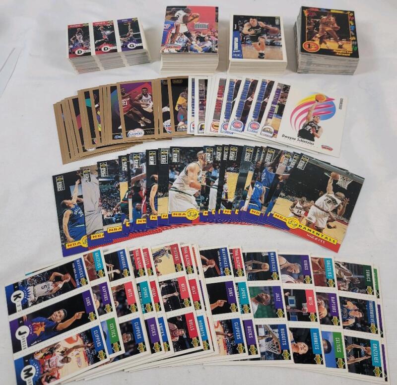1990 - 1996 NBA Basketball Trading Card Singles , 250+ Trading Cards . Upper Deck , Sky Box , Classic