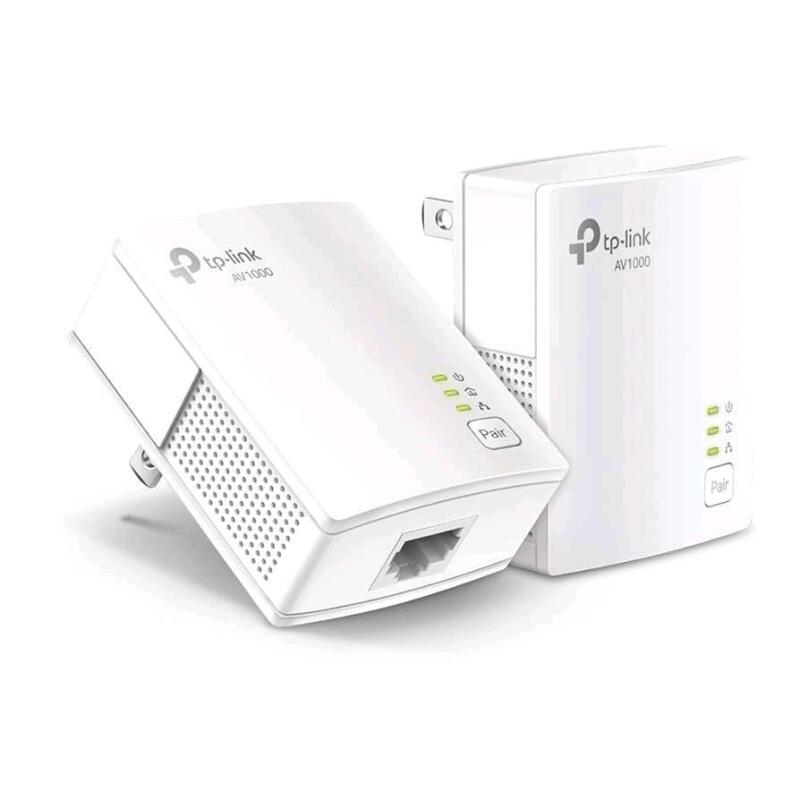 As-New TP-LINK Powerline Ethernet Adapter Starter Kit - AV1000 Gigabit Port, Plug&Play, Ethernet Over Power, Nano Size, Ideal for Smart TV, Online Gaming, Wired Connection Only (TL-PA7017 KIT) | Retails Over $50