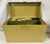 Metal File Organizing Box, Includes Alphabetical Dividers