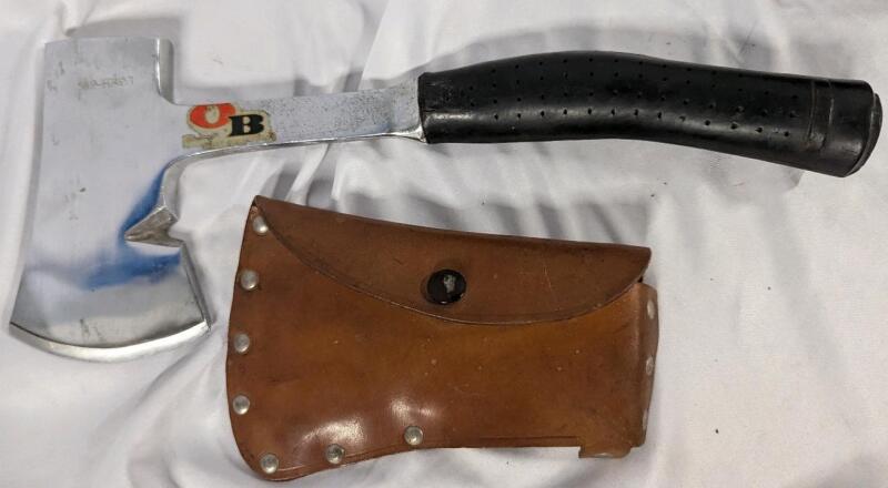 Ob Hatchet with Leather-Like cover. 12.5" Long.