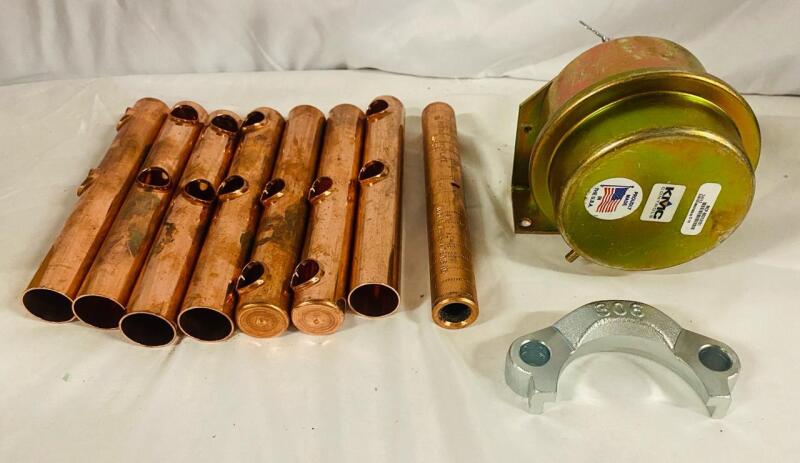 HVAC Lot, Includes KMC Pneumatic Damper Actuator, 306 Hydroloc Split Flange, and 8 Copper Pipes