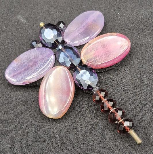 Toya De Carlos Artisan Statement Dragonfly Brooch/Pin 4.5" Long & 3.5" Wide