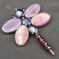 Toya De Carlos Artisan Statement Dragonfly Brooch/Pin 4.5" Long & 3.5" Wide