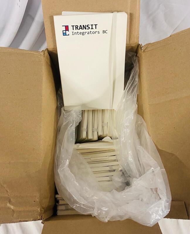 27 As-New Lined Journals, Transit Integrators BC Branding