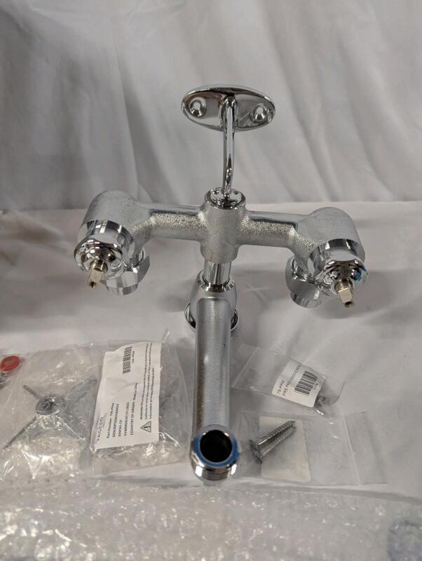 Chicago Faucets Wall Mounted Single Sink Faucet. 9" Deep.