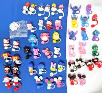 50 New Silicone Straw-Caps : Pokemon, Sanrio, Inside Out, Stitch, Squishmallow, Disney, Bear Heads - Fits Most Standard-Size Straws (Reusable & Disposable)