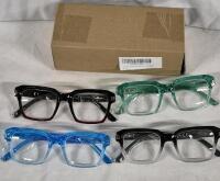 4 New Women's Blue Blocking Reading Glasses No Perscription