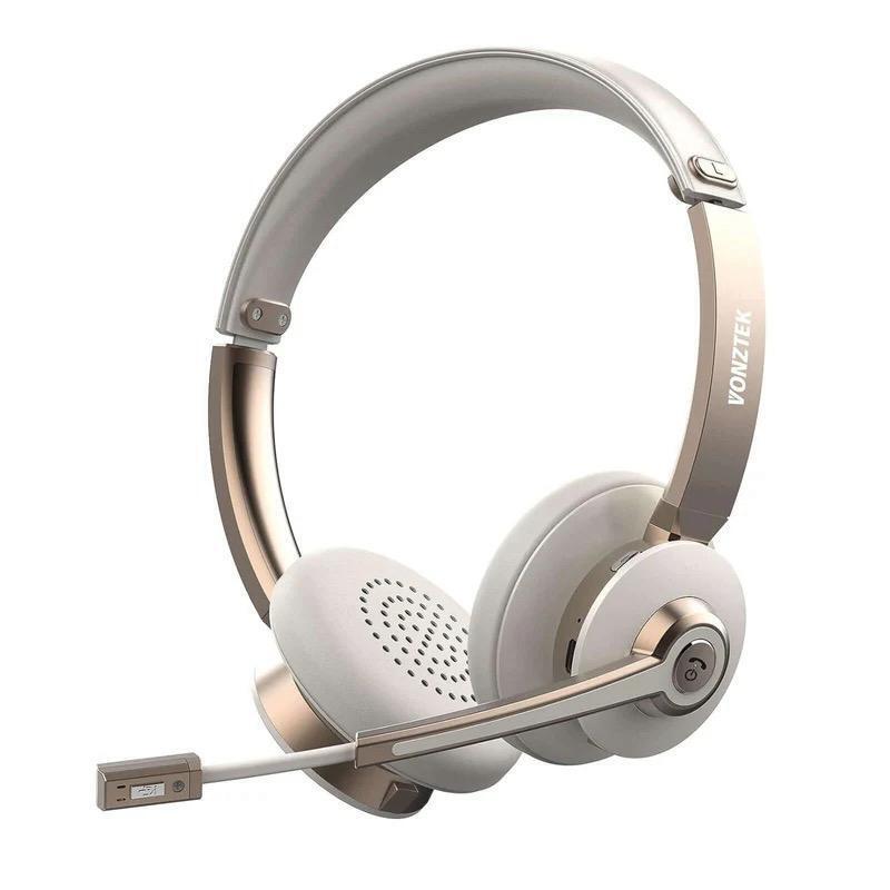 Vonztek Wireless Headset with Microphone and Charging Dock