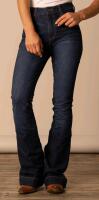 New - Size 6W/34L Women's Kimes Ranch Jennifer Ultra-High Rise & Super Wide Flare Leg Jeans , Blue . Fabric: 99% Cotton - 1% Spandex . Retail $200