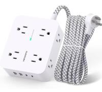 As-New Hanycony Surge Protector Power Bar with 8 Outlets