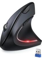 As-New Tecknet Ergonomic Wireless Mouse, TK-MS007, Black