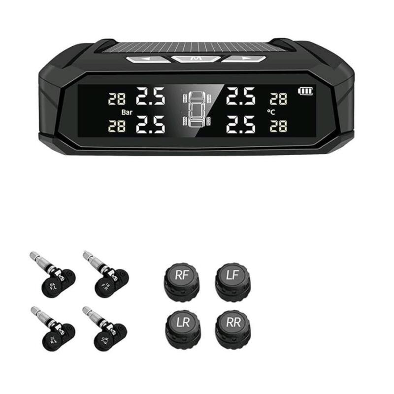 New TMPS Safety Tire Pressure Alarm System Solar Power Digital Display Smart Tire Pressure Monitoring System (Color : External Sensor, Size : K10) | Retails Over $140!