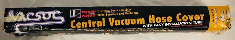 Vacsoc Central Vacuum Hose Cover with Easy Installation Tube