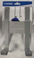 New Vanderbilt Steel 2 Drop Hook Over The Door Hanger. 4.5" by 2.5" by 8"