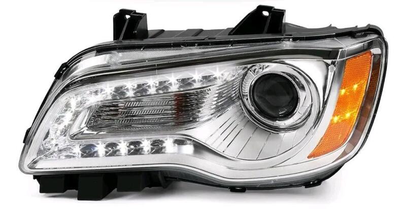 New - 2011-2014 Chrysler 300/300C Driver Side Headlight Assembly Halogen Type LED DRL Replacement Headlamp . Retail $325 . Part # HL-300C11-AMCH-OEM-L