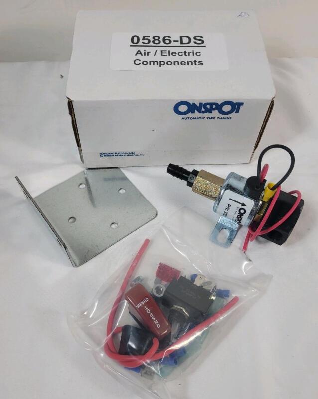 New - OnSpot Tire Chains Air Solenoid Electric Component Mounting Unit , Part # 0586-DS