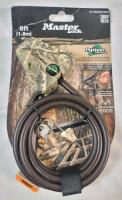 New - Master Lock Python Multi-PurPose Adjustable Cable Lock w/Two (2) Keys , 6ft Long .