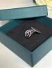 Marked 925S Elegant Ring Purple Stones in a Wave Braid Cross Over Multi-Layer Design Size 8 - 5