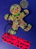 Betsey Johnson Tagged Adorable Multi Rhinestone Gingerbread Brooch approximately 2.20 x 1.85&rsquo;&rsquo; Back Bale for Pendant - 3