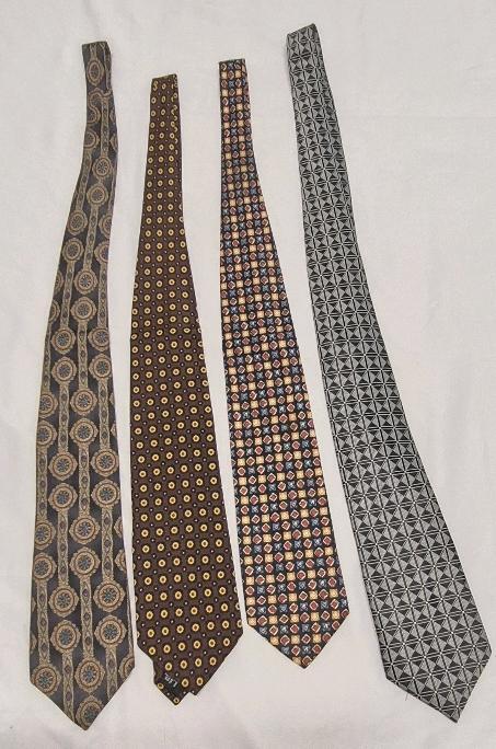 4 Men's Silk Ties - Hugo Boss & Christian Dior