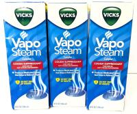 3 New (EXP 01/2025) VICKS Vapo Steam Camphor Cough Suppressant For Use In Hot Steam Vaporizers, 236ml ea