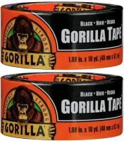 2 New Rolls GORILLA TAPE Black : 1.88" &times; 10yd Each,