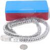 New Miami Cuban Link Chain Necklace with Box Clasp #66 NB143W, 12mm &times; 24" Long - 2