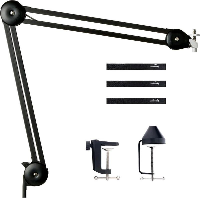 New AUPHONIX PRO Mic Arm Stand &ndash; Microphone Scissor Boom w/Clamp - Compatible w/Standard Shock Mounts Retails for Over $100
